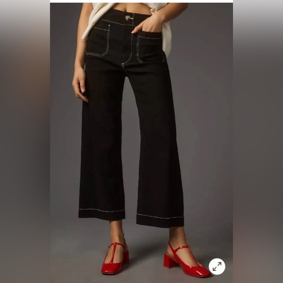 Maeve Pants - Anthropologie Maeve The Collette Wide-Leg Pants -size 27